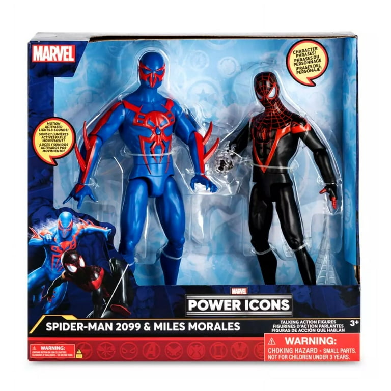 Disney Parks SpiderMan 2099 Miles Morales Talking Action Figure Set New  With Box 