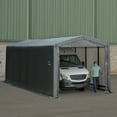 thumbnail image 3 of Sheltertube Wind And Snow-Load Rated Garage, 12X27X10 Grey, 3 of 12