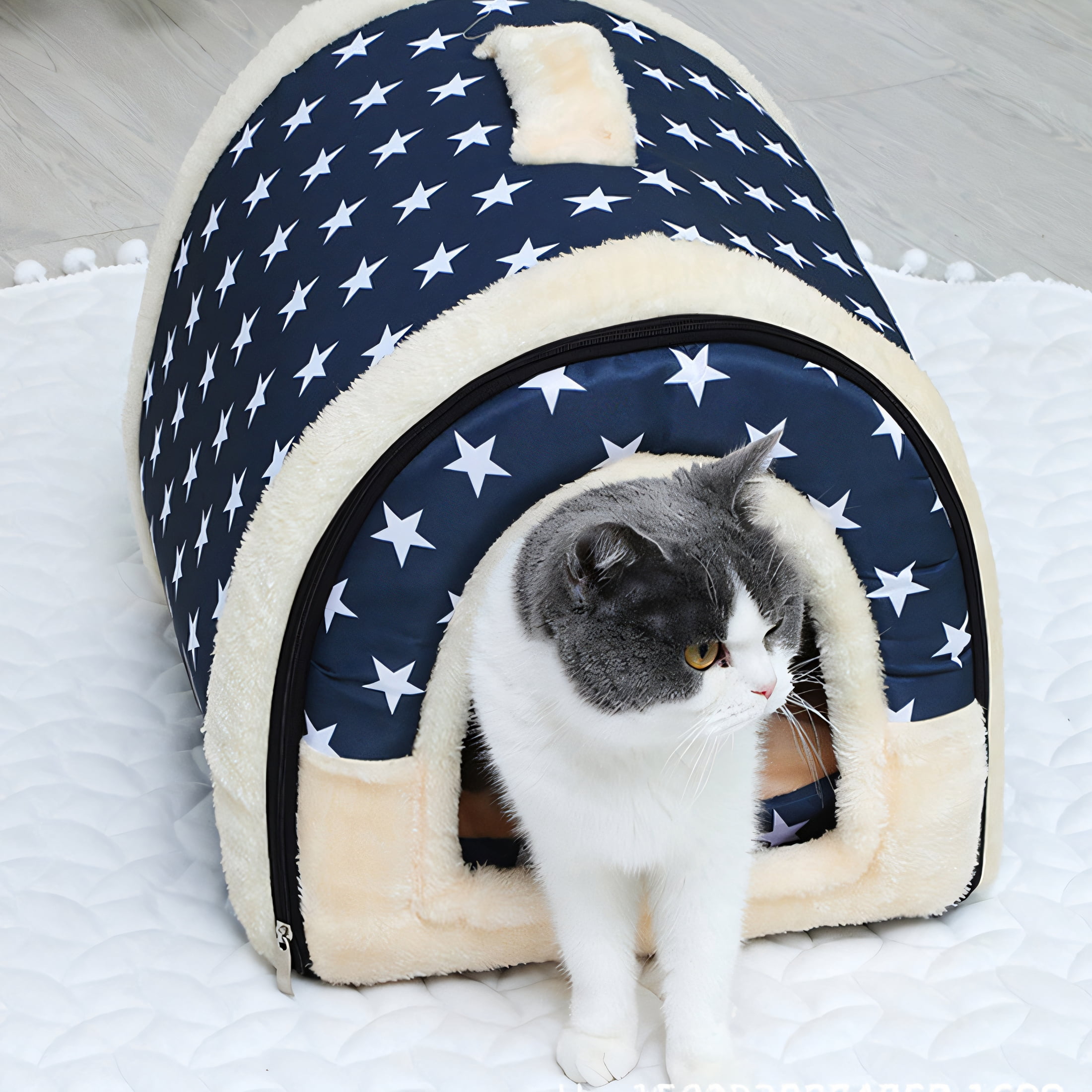 AUQ Dog Beds & Furniture,3D Transformable Bed Mat Comfort Dog Bed,Suitable for Both Cats and Dogs Dog Bed Washable,Red,M