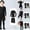 Black, variant on Kids Compression Athletic Clothing Set Boys Youth Sports Baselayer Tight Long Sleeve Top and Leggings Pants Pants Set Basketball Football Running Gym Training Suit