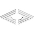 thumbnail image 2 of 10"W x 6 5/8"H x 3"ID x 3 1/2"C x 1"P Diamond Architectural Grade PVC Contemporary Ceiling Medallion, Two Piece, 2 of 11