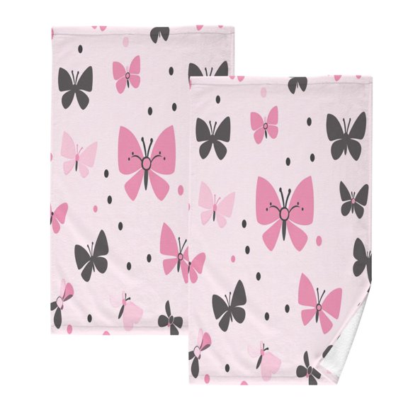 BZSMCE Face Towel Hand Towel Bath Towel Cotton Bath Towel Sets Hand Bath Towels Fashion Butterfly Kisses Pattern