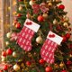 thumbnail image 5 of Christmas Stockings Red Knitted Polyester Holiday Decoration | Woolen Socks for Fireplace & Tree | Soft Durable Hanging Loop | Ample Storage | Classic Festive Room Décor | Long-Lasting Use, 5 of 6