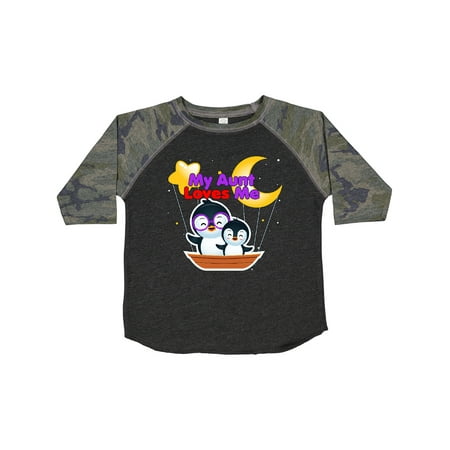

Inktastic My Aunt Loves Me Penguin Gift Toddler Boy or Toddler Girl T-Shirt