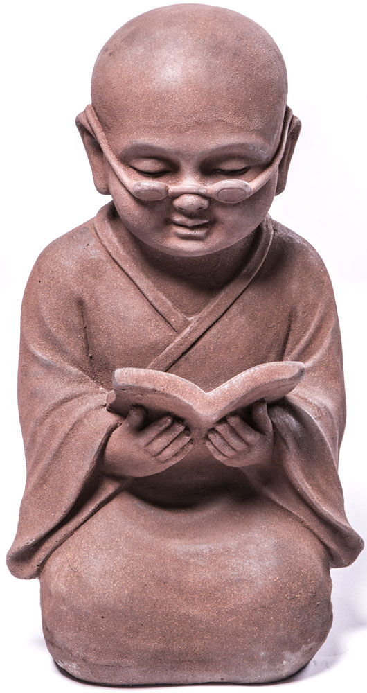Reading Buddha Garden Statue