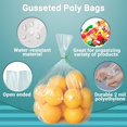 thumbnail image 5 of 1000 Pack Clear Plastic Gusseted Bags 8" x 4" x 20" Side Gusset Bags 2 mil, 5 of 7