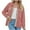 Pink, variant on GigrtiJin Womens Shacket Jacket Colorblock Lapel Button Long Sleeve Open Front Shirt Casual Outwear Coats with Pocket