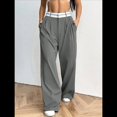 thumbnail image 4 of Pantalones Anchos de Cintura Alta para Mujer, para y Otoño. Pantalones Informales de Trabajo y Negocios. Gris XS, 4 of 9