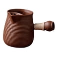 thumbnail image 2 of TISHITA Ceramic Teapot Milk Warmer Chinese Traditional Teapot Tea Maker Kettle for Boiling Hot Water for Outdoor Household Restaurant Brown 350ml, 2 of 8