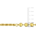 thumbnail image 2 of Everly Women's 2.5mm Yellow Gold Flash Plated Sterling Silver Rope and Bead Chain Bracelet, 2 of 8