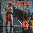 thumbnail image 4 of Electric Pressure Washer 3500 PSI, Max 2.4 GPM with Foam Cannon & 4 Nozzle Tips, Electric Power Washer for Cars, Fences, Driveways, Home, Patios - Powerful Power Washers Electric Powered, 4 of 7