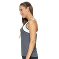 thumbnail image 2 of Expert Brand USA-Made Women's Oxymesh™ Athletic Tank Top, Graphite/White, Large, 2 of 4