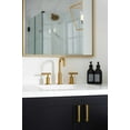 thumbnail image 2 of Widespread Bathroom Faucet, Bathroom Sink Faucet, Lever Handles and gooseneck spout Vibrant Brushed Moderne Brass, 2 of 7