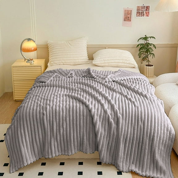 Sherpa Blanket Twin Thick Warm Blankets For Winter Bed Super Soft Fuzzy Flannel Fleece/Wool Like Reversible Velvet Plush Fabric Bed Blanket