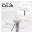 thumbnail image 4 of Acrylic Bar Stools Set of 2, Transparent Swivel Adjustable Airlift Barstools with Low Back, Counter Height Bar Chairs for Kitchen Dining Room Pub Cafe (Clear), 4 of 9