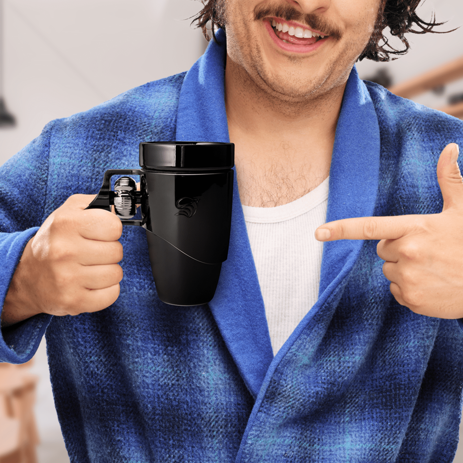 JOINICE Ceramic Coffee Mug,Novelty Coffee Mug for Men,Father's Day Gifts,Birthday Gifts for Dad,Boyfriend(16 oz BLACK)