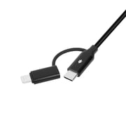 Swiss Tech Kabel D60 3 ft 60W 2-in-1 USB-C to USB-C/Lightning Charging Cable