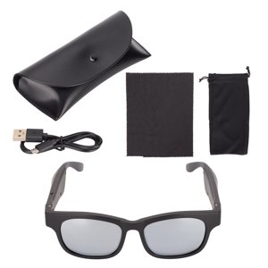 Semi Open Bluetooth Sunglasses Noise Reduction Portable Wireless Stereo Bluetooth Sunglasses for OutdoorSilver