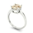 thumbnail image 2 of Solitaire Engagement Ring for Women - 2ct Natural Morganite in 14K White Gold Promise Ring, 2 of 5