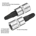 thumbnail image 4 of Uxcell 3pcs PH3 Phillips Bit Socket 1/4" Square Drive Cross Head Extension Impact Bit Power Nut Driver Set S2 & CR-V Steel Socket Ratchet Wrench Bits, Silver Black, 4 of 7