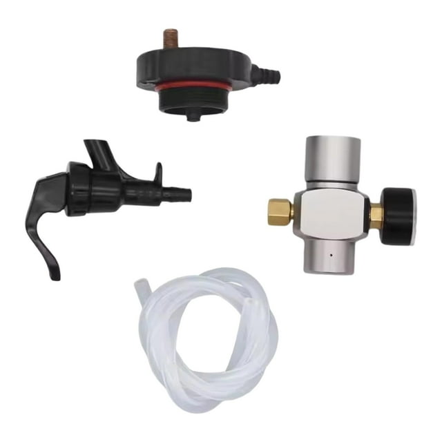 Dispensador de Barril de Cerveza Kit de Grifo Mini Accesorios para Kegerator Portátil con Regulador de CO2 y Tubo de Silicona Adecuado para Hogar Reuniones Viajes 60cm