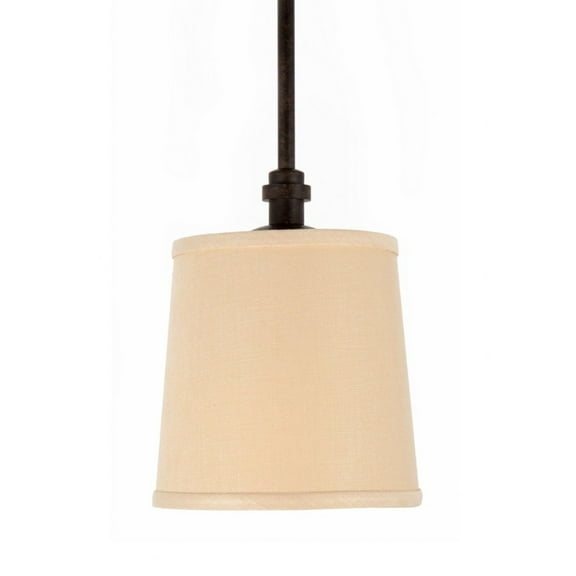 Beige 7 Inch Retro Drum Shade for Glass Lighting Pendant