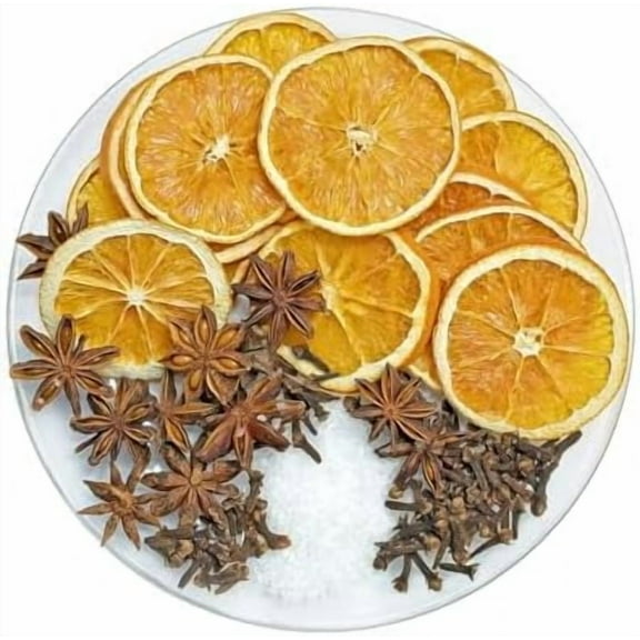 Simmer Pot Potpourri, Tis The Season Stovetop Potpourri with Dried Orange Slices, Star Anise and Clove, Simmering Potpourris for Home Fragrance, Odor Removal, Holiday, Relaxing, Housewarming Gift
