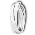 thumbnail image 2 of Womens Triple Interlocking Rolling Ring Silver 316L Stainless Steel Trinity Band Fantasy Forge Jewelry, 2 of 4