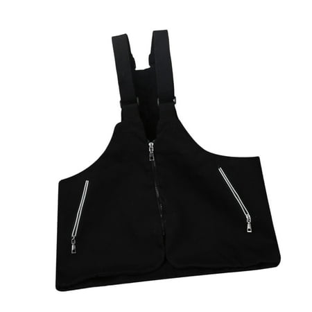 BLESIYA Shoulder Harness Bag Canvas Lightweight Wallet Pocket for Hiking Fishing Outdoor Black
