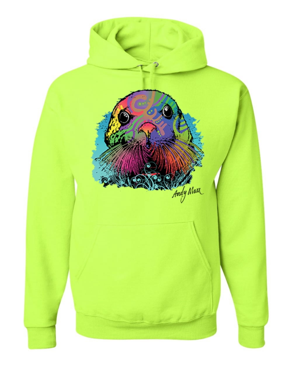 Colorful Neon Seal Animal Lover Unisex 