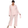 thumbnail image 1 of White Mark Women's Three-Piece Button-Down Pajama Set, 1 of 6