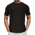 thumbnail image 1 of Camisetas Elvqul Hombre Playa Negro Manga Corta sin Estampado Cuello Redondo, 1 of 5