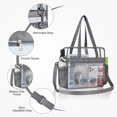 thumbnail image 4 of Clear Bag Stadium Approved 12x6x12 Clear Tote Bag with Removable Strap Clear Lunch Bag for Work Sports Festival, 4 of 9