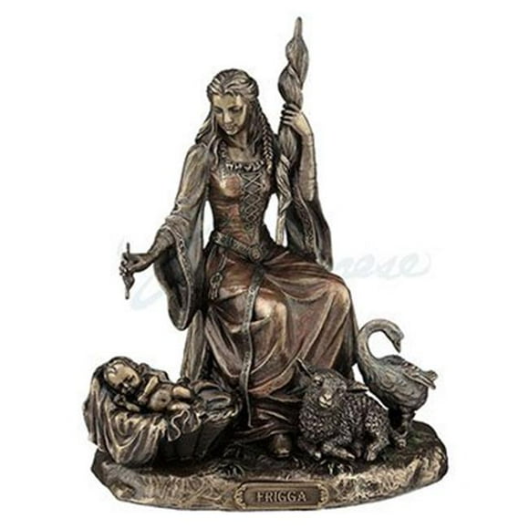 WU76987A4 Frigga Norse Déesse de l'Amour Mariage &amp; Destin Sculpture - Bronze