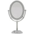 thumbnail image 3 of Conair Oval Shaped LED Double-Sided Lighted Makeup Mirror; 1x/7x magnification; Polished Chrome Finish, 3 of 4