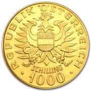 Austria Gold 1000 Schillings BU
