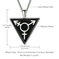 thumbnail image 6 of Jewmon LGBT Necklace Black Enamel Lesbian Pay Pride Triangle Pendant Pride Jewelry for Men and Women Couples Gift, 6 of 7