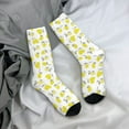 thumbnail image 5 of Logiee Yellow Lemon Leaves Print Adult Socks for Men & Women,Calf Socks, Ankle Socks,Boots Socks,Breathable Casual Sock,Unisex Crew Socks, 5 of 6