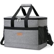 Lifewit Cooler Bag 30L Collapsible and Insulated Large Lunch Bag Leakproof Soft Cooler Portable Tote for Camping/BBQ/Family Outdoor Activities, Gray