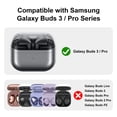 thumbnail image 4 of Compatible with 2024 Samsung Galaxy Buds 3 Pro Case, Premium Silicone Cover Case with Carabiner for Galaxy Buds 3 Pro Wireless Earbuds , Full Protection,Headphone Accessories, 4 of 11