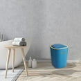 thumbnail image 6 of Silent Opening & Closing Lid Trash Can | 7.9L Small Space Waste Bin for Bathroom, Bedroom, Office & Dorm | White, Blue or Pink Plastic Design, 6 of 6