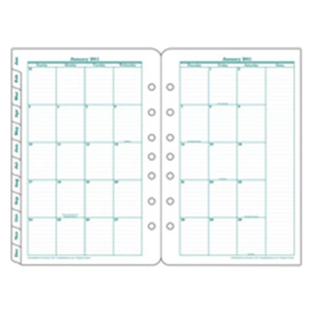 Franklin Covey FDP35399 2Page Monthly Tabs JanDec Classic 5.50in