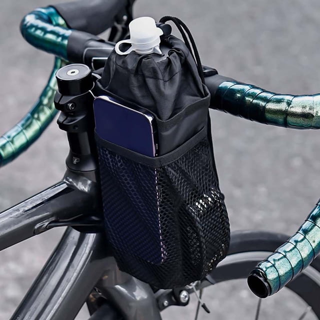 Soporte para botella de agua montado en manillar, bolsa para botella de bicicleta, bolsa para vástago de manillar de bicicleta para BMX, bicicletas shamjiam Bolsa para botellas deportivas