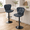 Dark Blue, variant on Bar Stools Set of 2, Adjustable Faux Leather Upholstered Swivel Bar Stools, Counter Bar Chairs with Back for Kitchen Island, Khaki