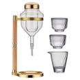 thumbnail image 4 of Sea set con tazas transparentes de de sake servidor frío de sake fría para el cumpleaños, el sake barware de la casa, inauguración del hogar Oro, 4 of 8