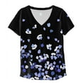 thumbnail image 5 of Blouse T-Shirt à Col en V Imprimée à Manches Courtes pour Femme, Hauts d'Été, Hauts d'Été Grande Taille Coupe Ample pour Femmes en Solde, 5 of 5