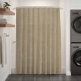thumbnail image 3 of Xipuska Brown Farmhouse Shower Curtain - Water Repellent Fabric Shower Curtains Washable, Vintage Country Monochrome Textured Decorative Polyester Cloth Bathroom Curtains Modern Bath Decor 72"x72", 3 of 6