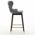 thumbnail image 6 of paproos Bar Chairs Set of 2, Counter Height Bar Chairs for Kitchen Counter, Blue Kitchen Chairs with Black Legs, BarChairs for Restaurant, Coffee Shop, 6 of 11