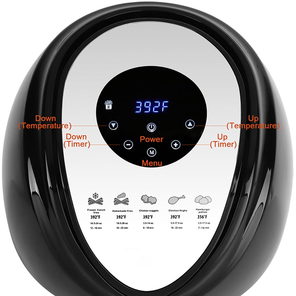 6.8QT 1800W Large Air Fryers with Digital Touch Screen Non-stick Basket US