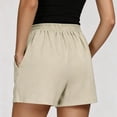 thumbnail image 5 of Favoffer Women Office Aline Dress Shorts High Waist Wide Leg Pleated Bottoms Elastic Waist Solid Color Casual Shorts for Formal Work, 5 of 9
